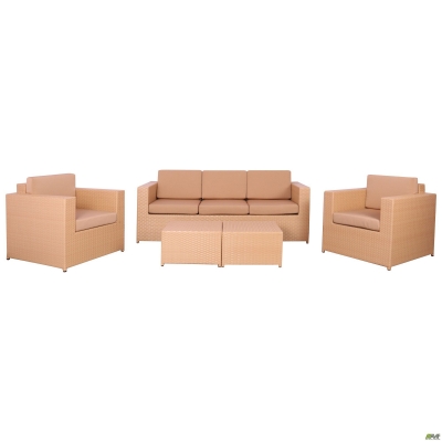 Комплект мебели Santo из ротанга Elit (SC-B9508) Sand AM3041 ткань A14203